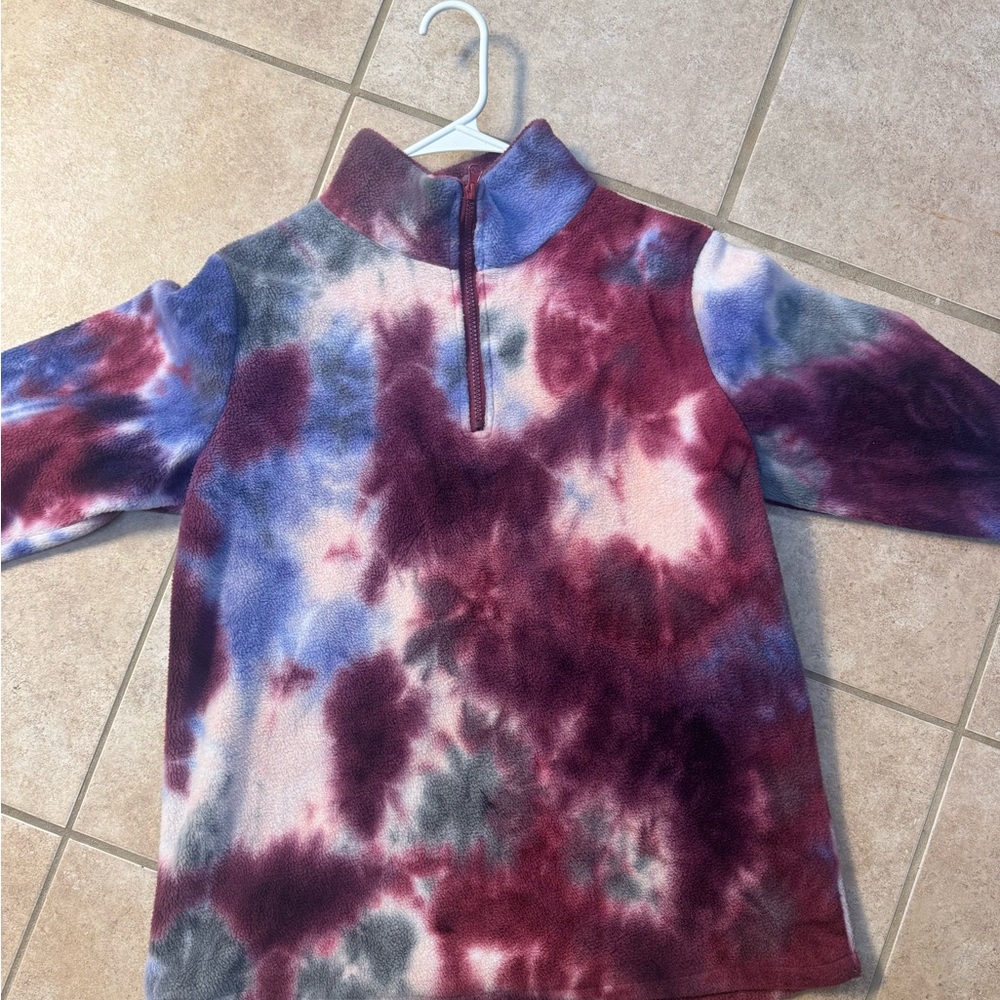 Tie-Dye Quarter-Zip Pullover